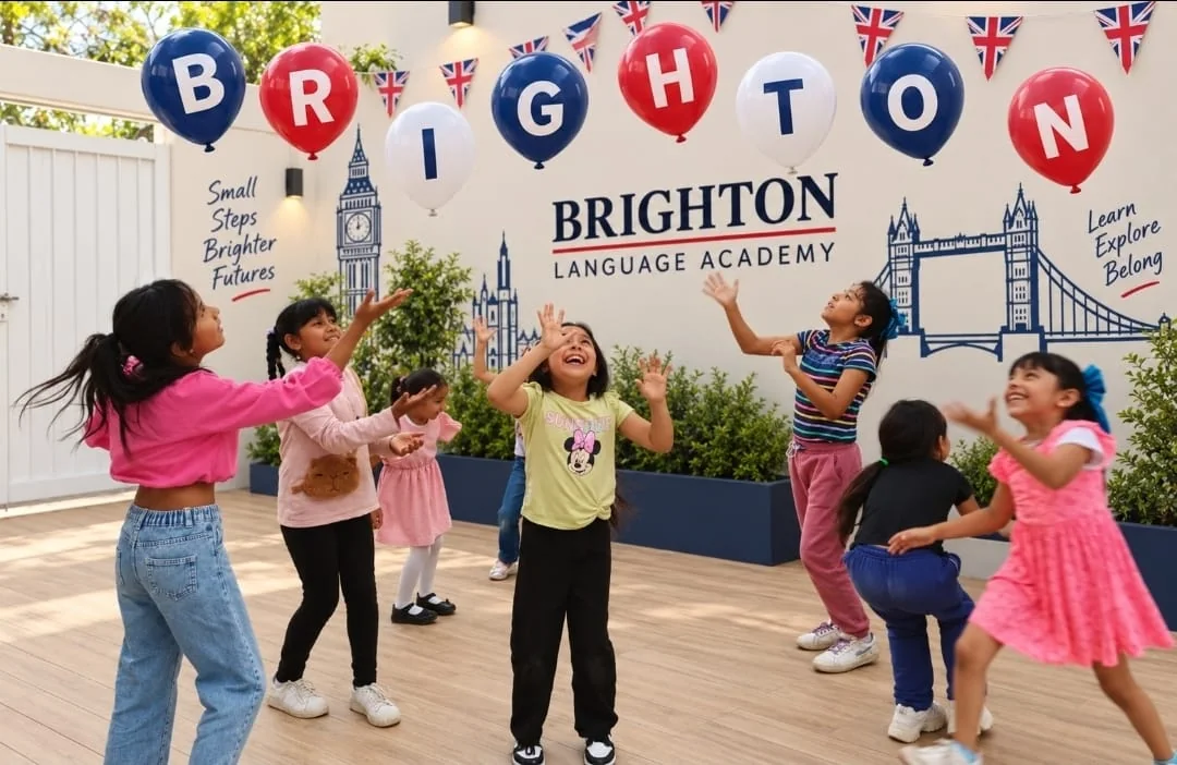 Brighton students enjoying a learning activity